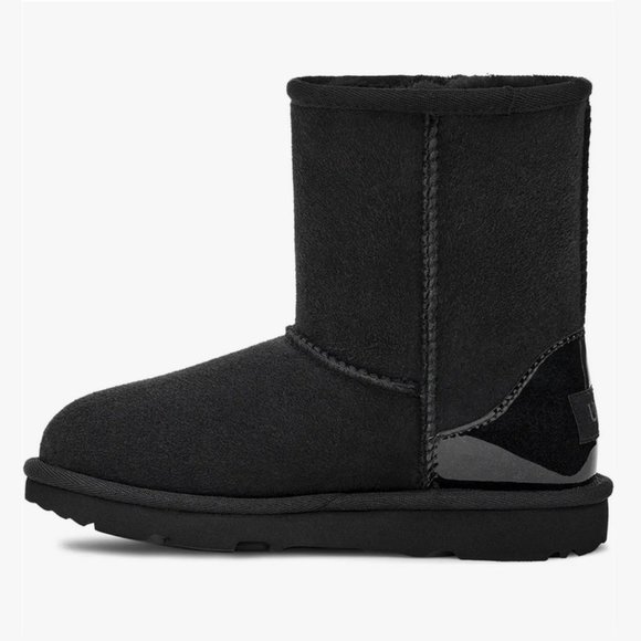 NEW UGG Size 8 Toddlers Classic II Water Resistant Shearling Lined Boot - Black - Picture 6 of 6